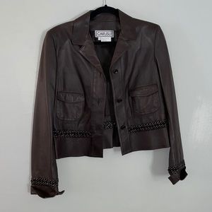 Carlisle 100% Leather Chocolate Brown Jacket